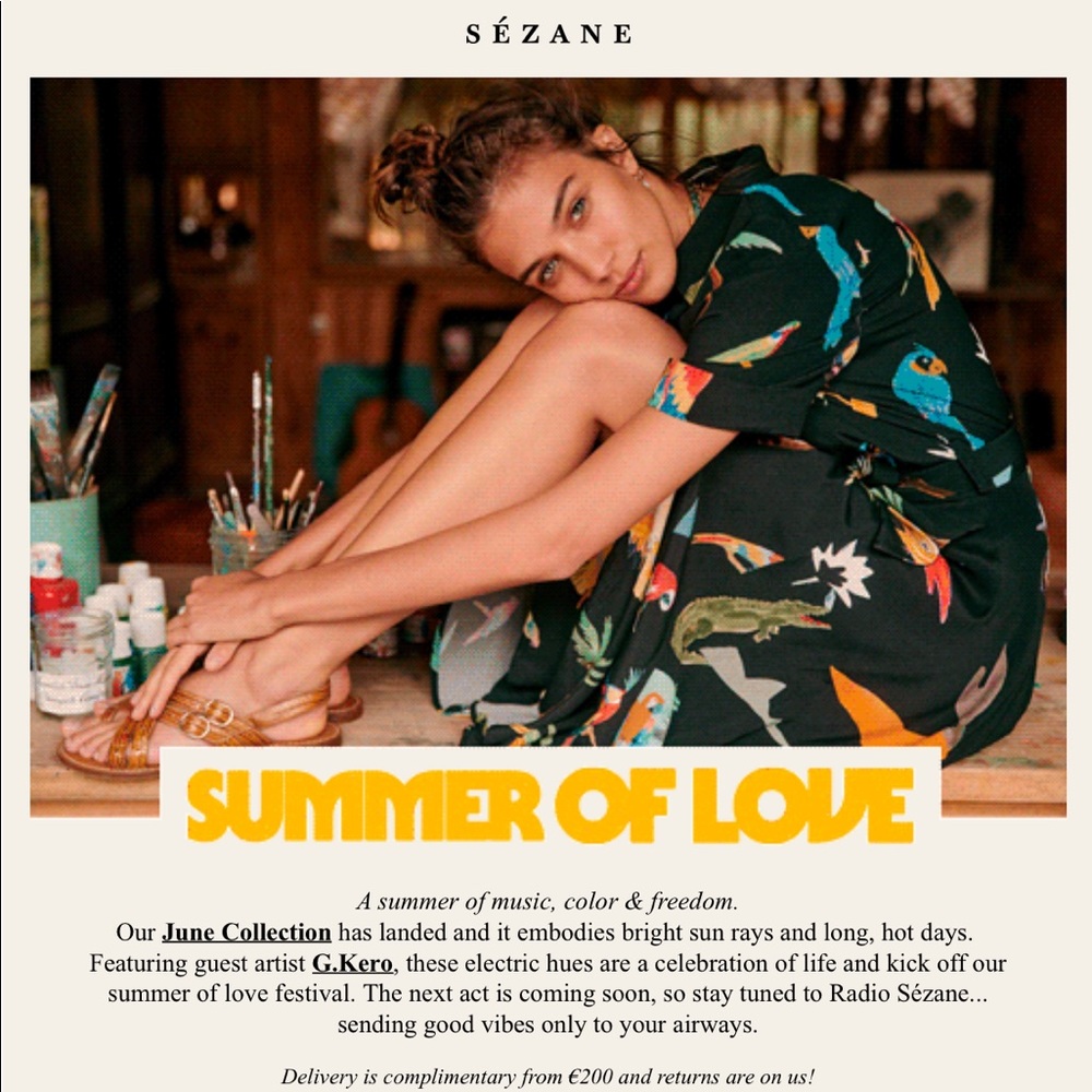 Sezane + G Kero Parrot Tropical Totebag. - Picture 8 of 9